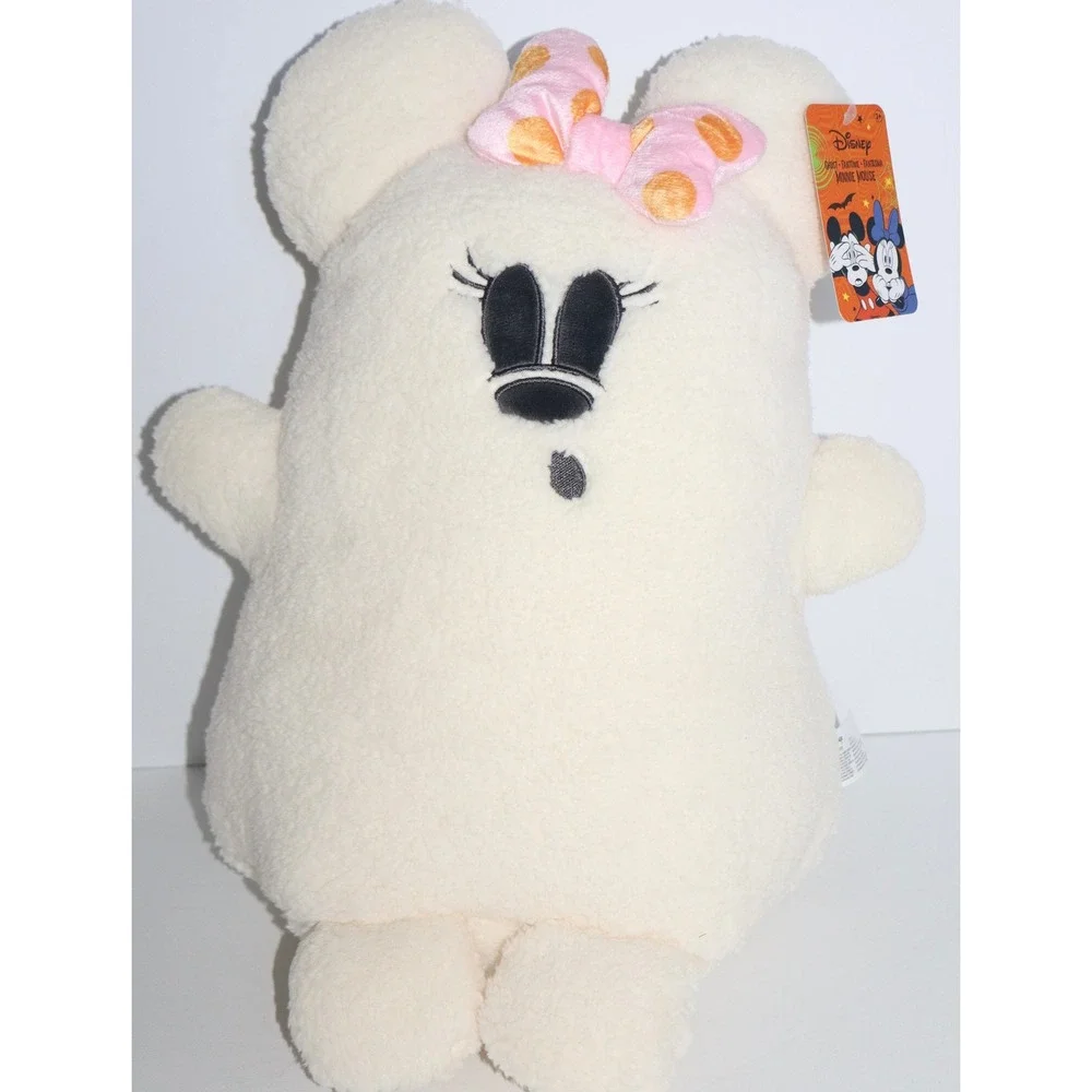 Disney Halloween 2026 Mickey and Minnie Ghost Plush Pillows Set NEW